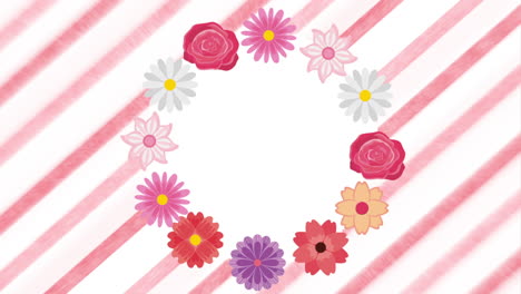 diseño de decoración floral, animación de video hd1080