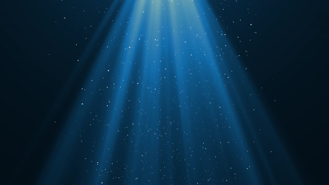 Blue awards dust glitter particles moving flash stars light background rising 4k shiny starry event