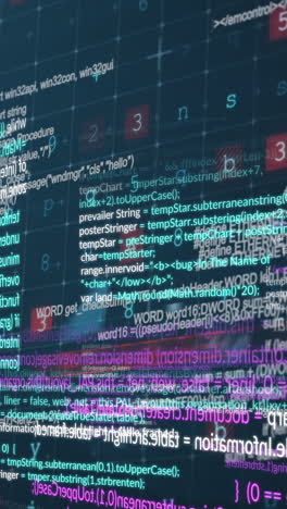 Animation of data processing on black background