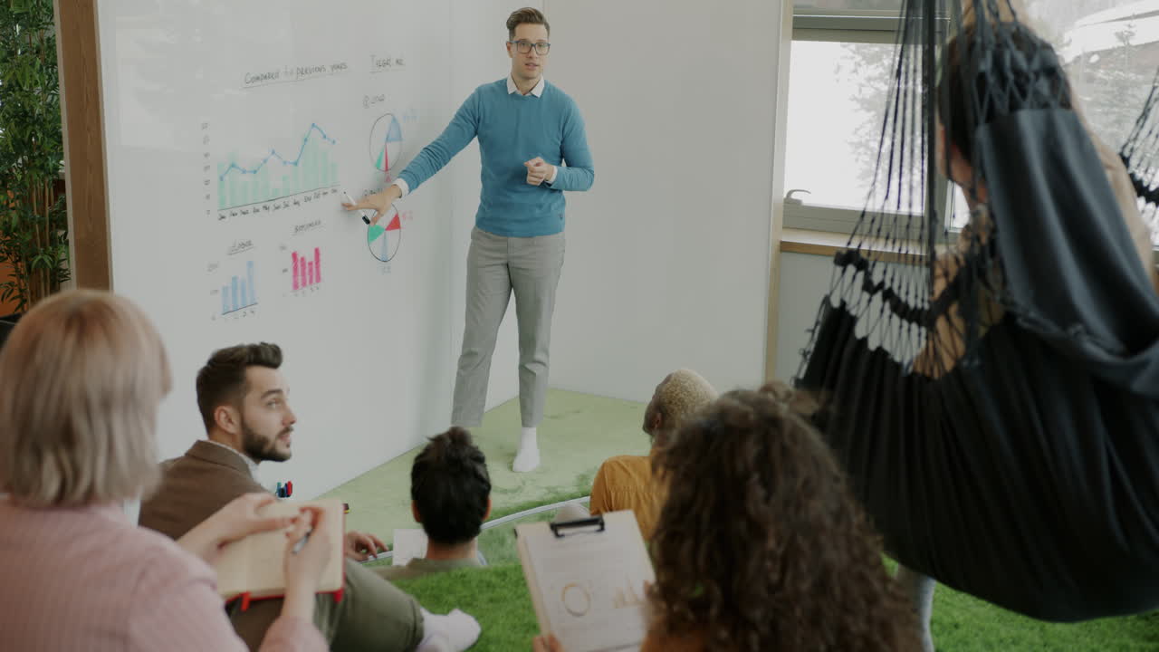 Business Presentation in a Modern Office