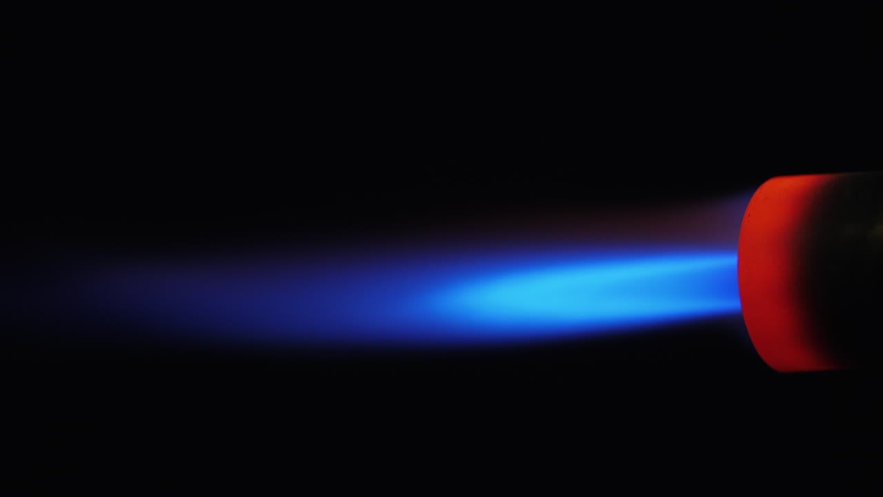 휴대용 가스 버너의 불꽃