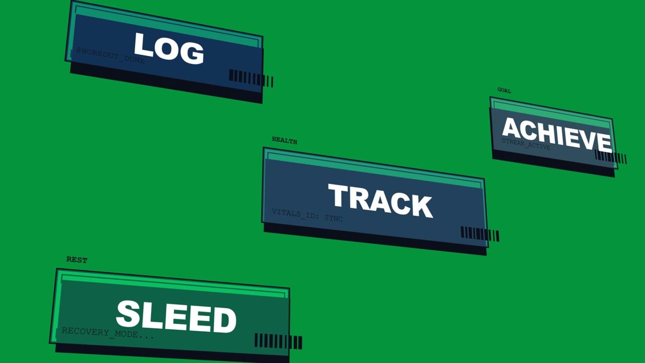 Narrow bar appearing, 3D tiles sliding in, fixing labels, settling into layout on transparent navy