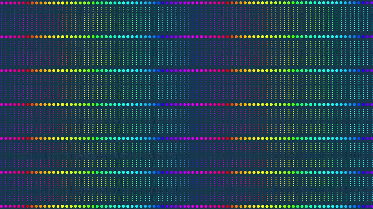 네온 색상의 화려한 선과 점 미래형 패턴