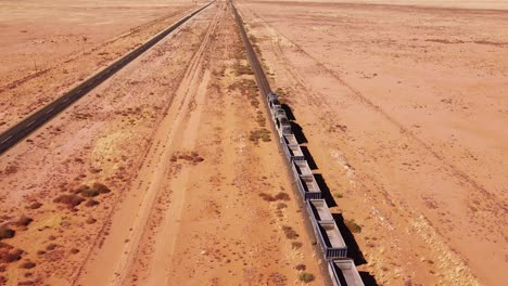 Namibian-Desert-Train-Ride:-4K-Footage-of-Isolated-Tracks-in-Vast-Wilderness-of-the-Namib-Desert