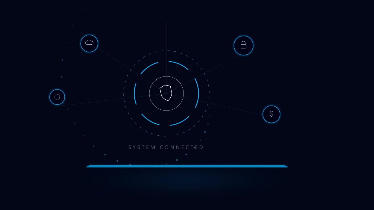 Digital Security Interface Showing System Connected Status