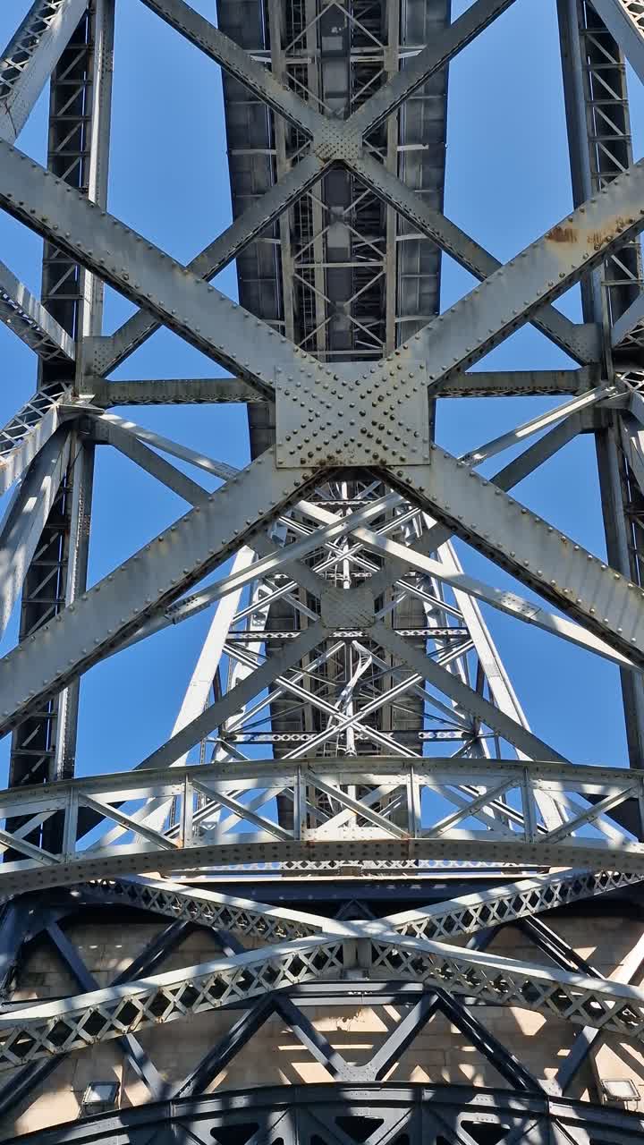 Vertical View, Under Dom Luis I Bridge, Porto Portugal City Landmark
