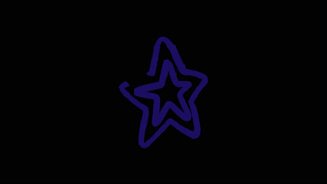 purple star drawing