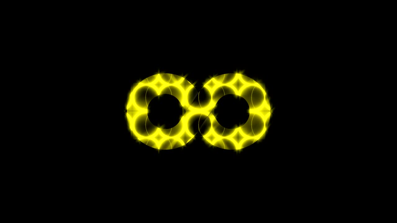 금색 무한 기호와 함께 추상적인 배경