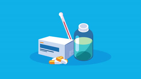 tratamiento médico conjunto drogas animación