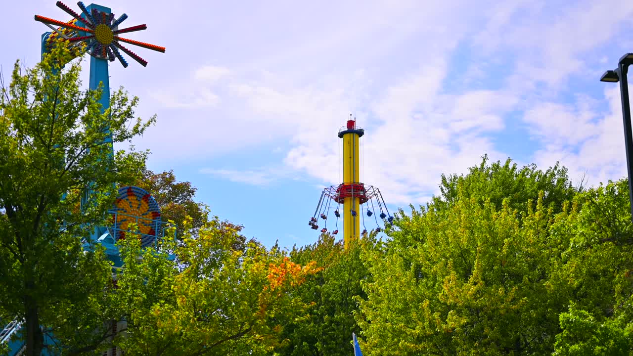 Adventure Land Amusement Park rides view