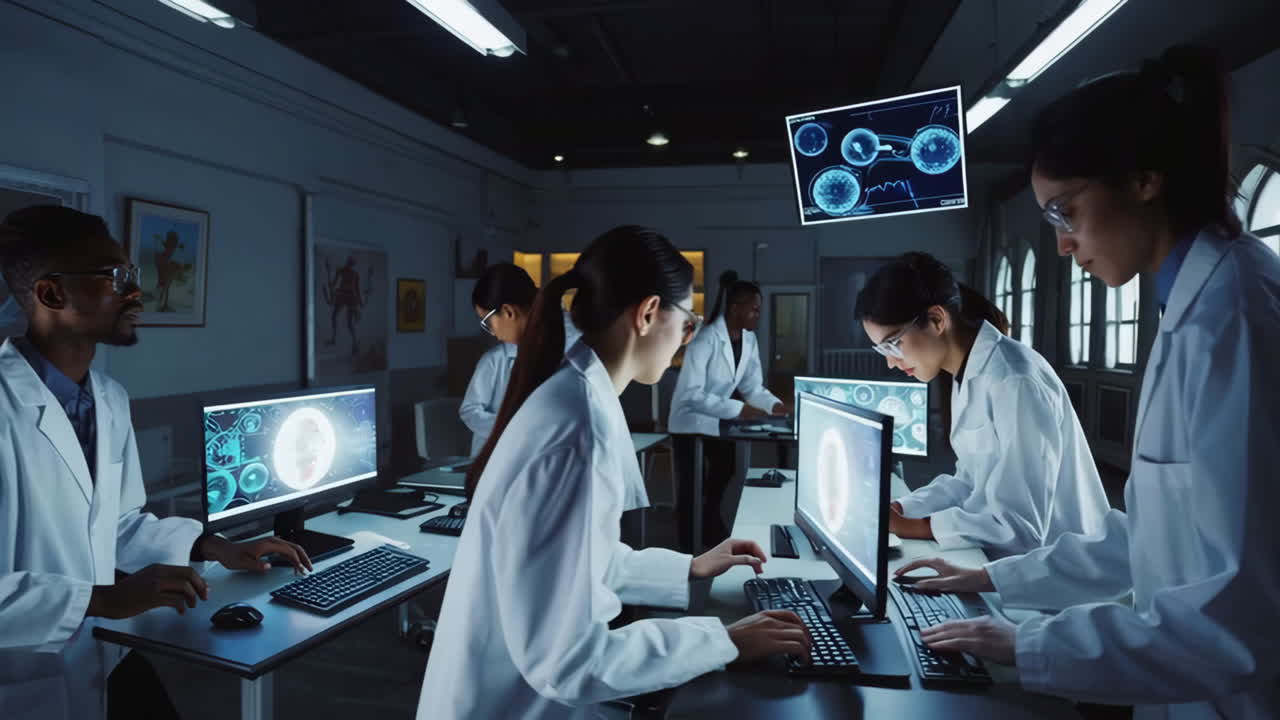 Scientists in a Medical Research Laboratory