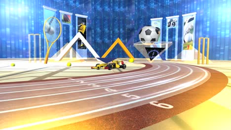 3d virtual studio sports set background