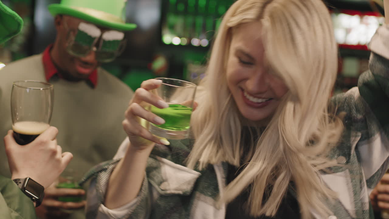 Pretty Woman Dancing At Bar