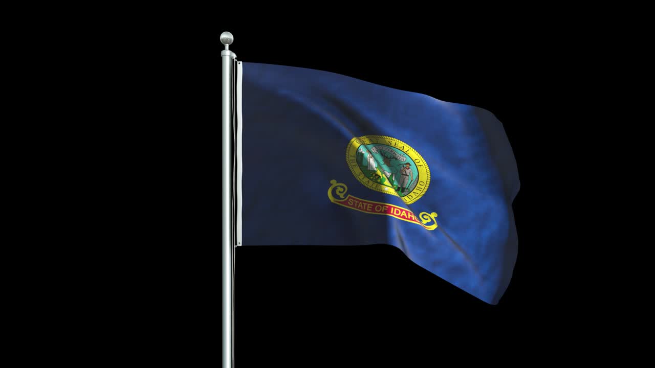 Fondo de animación de la bandera de Idaho en 4K