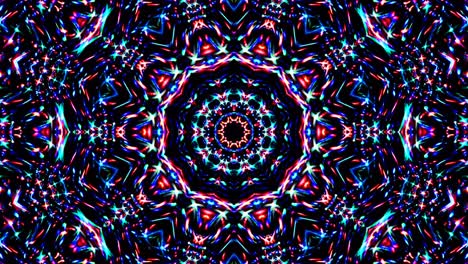 beautiful abstract kaleidoscope that shines, a radiant light that regulates the subtle movements