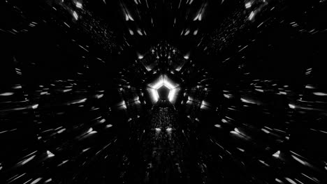 black and white background futuristic tunnel. looped 3d