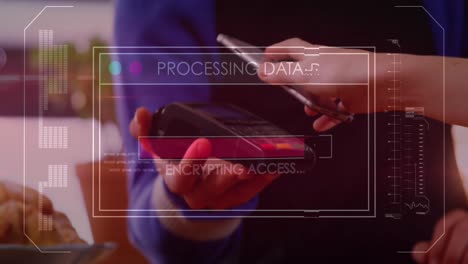 Animation-Der-Datenverarbeitung-Auf-Dem-Bildschirm-Beim-Kontaktlosen-Bezahlen-Mit-Dem-Smartphone