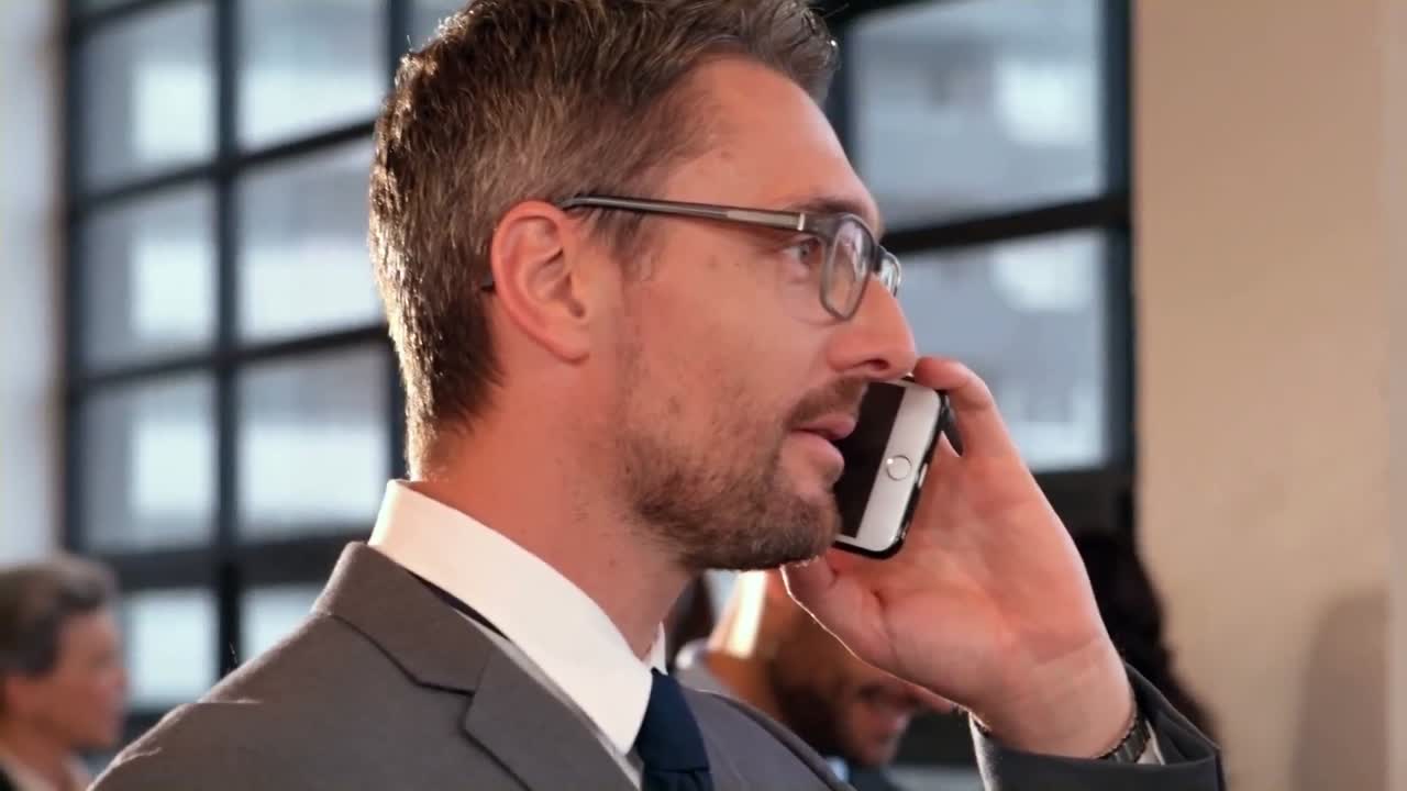 Businessman on phone call