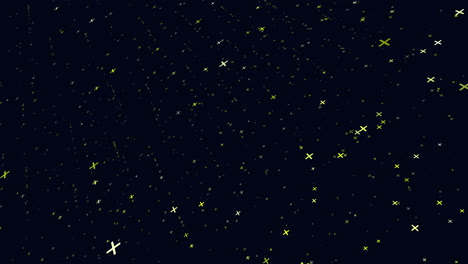 a black background with green stars scattered, resembling a mesmerizing night sky. the image captures the essence of a serene and starry night