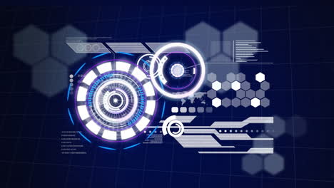 animation of scopes scanning and data processing over digital screen