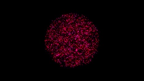 colorful particles sphere. abstract digital background