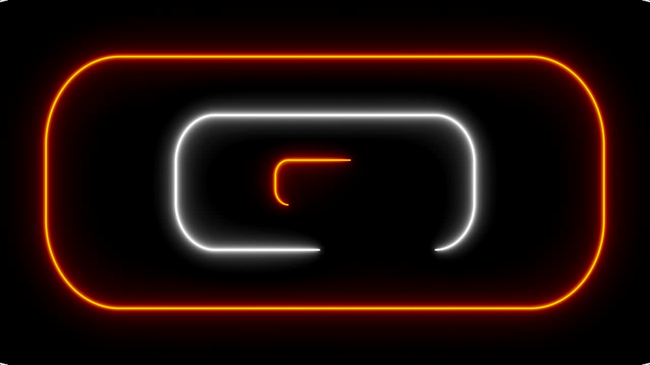 muchos rectángulos redondeados de neón en espacio negro, telón de fondo generado por computadora abstracta, renderizado en 3d