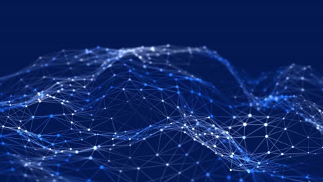 dynamic wave. digital technology background. big data visualization. science background. 3d rendering. seamless loop. 4k