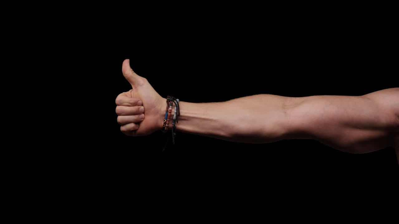 알파 채널에 대한 손의 제스처