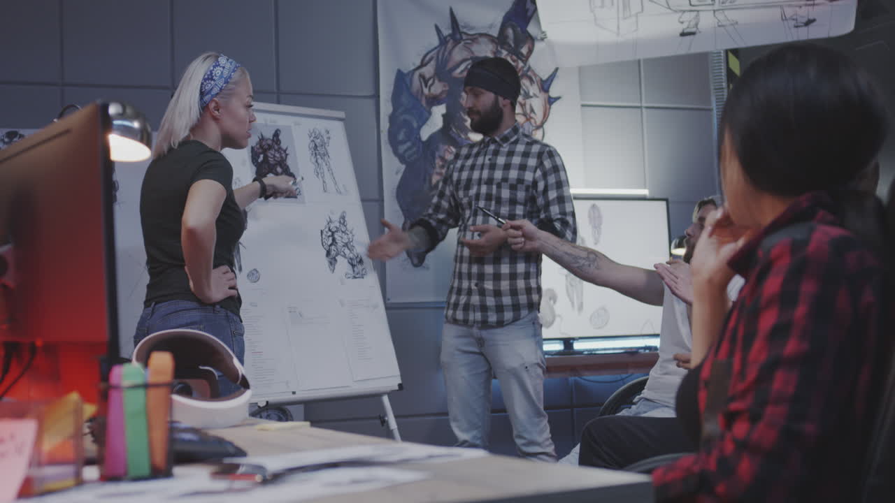 Video Game Design Team Meeting