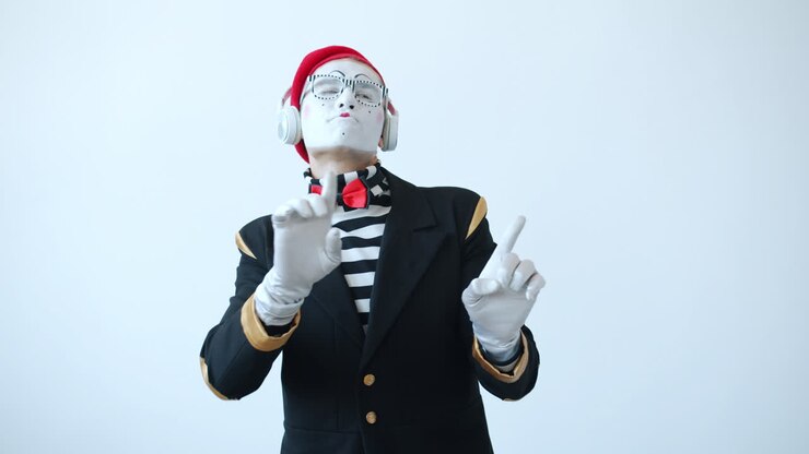 Mime Dancing to Music