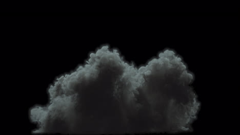 efecto visual del humo de la explosión