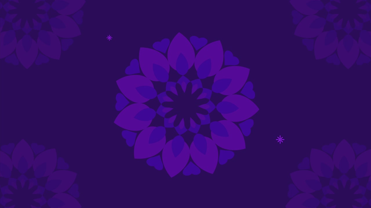 Animazione con motivo decorativo a mandala islamico