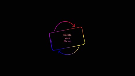 animation rotate your mobile phone motion video on black background phone rotating 90 degrees