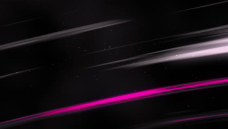 abstract pink and white light trails on black background