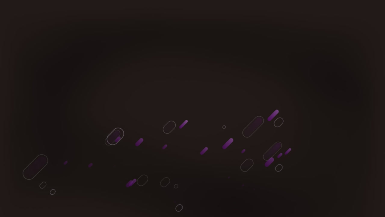 Animation of moving purple trails of light on black background