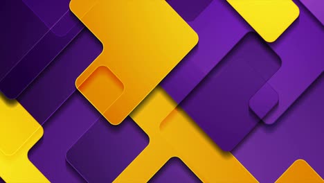 orange and violet glossy geometric shapes abstract motion background