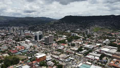 Tegucigalpa-Honduras-Lateinamerika-Luftdrohnenflug-Der-Stadt