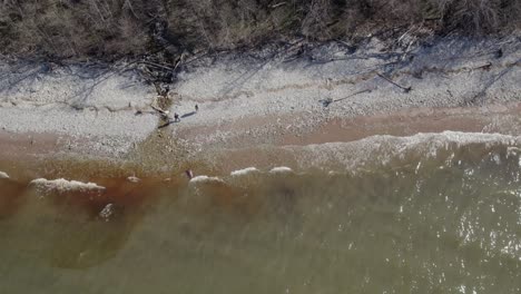 Las-Olas-Vienen-En-Una-Toma-De-Un-Dron.