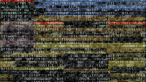 4k abstract programming code television technical problem error signal glitch loop background