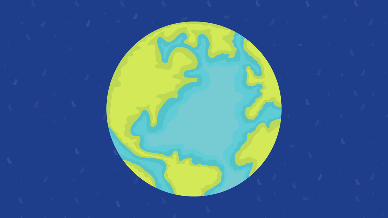 animación de derechos humanos con el planeta tierra y la paloma volando