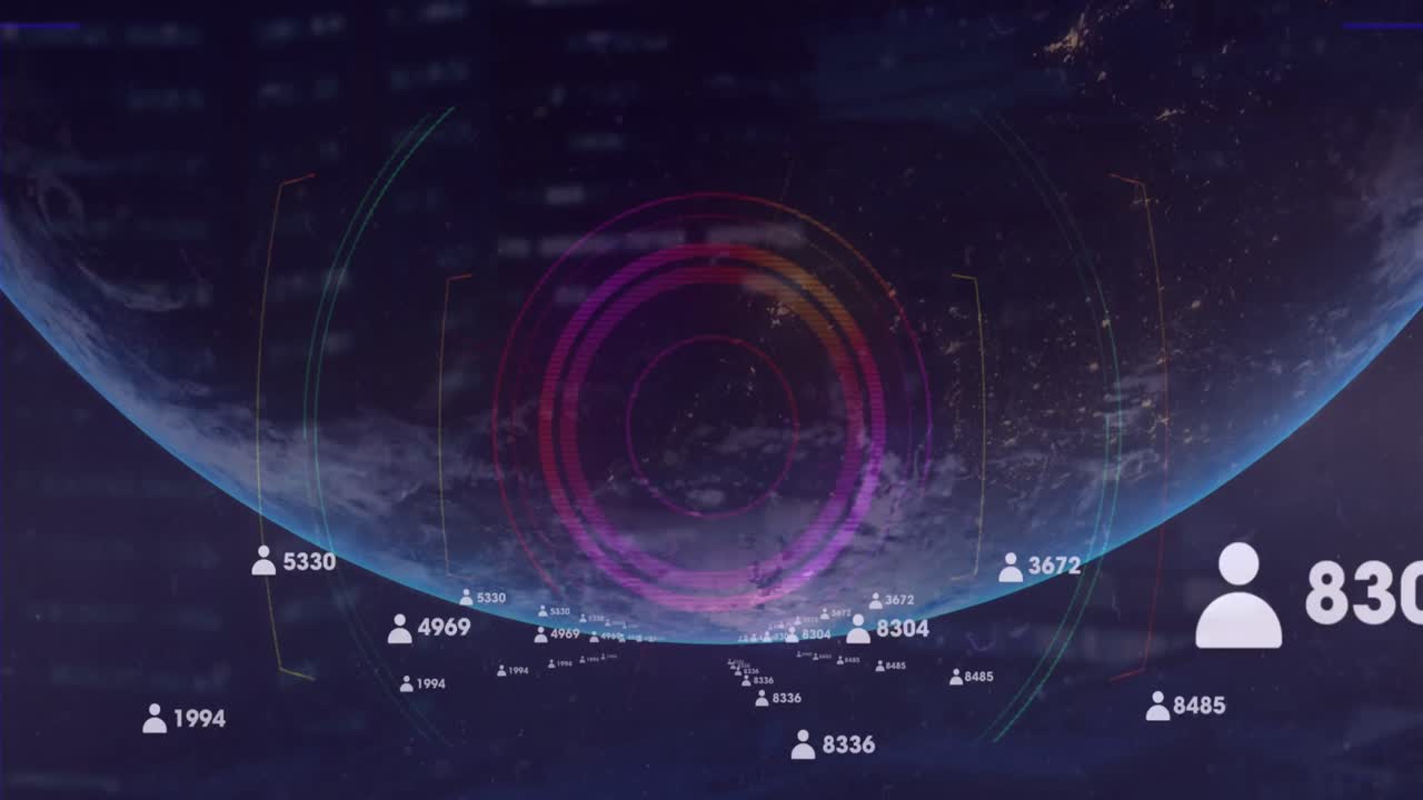 전 세계 데이터 프로세싱의 애니메이션