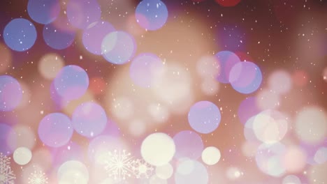 Falling-snow-with-bokeh-light-Christmas-circles