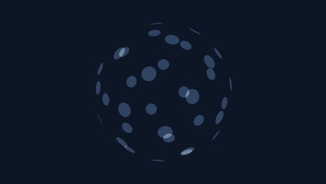 dark background with rotating particle sphere