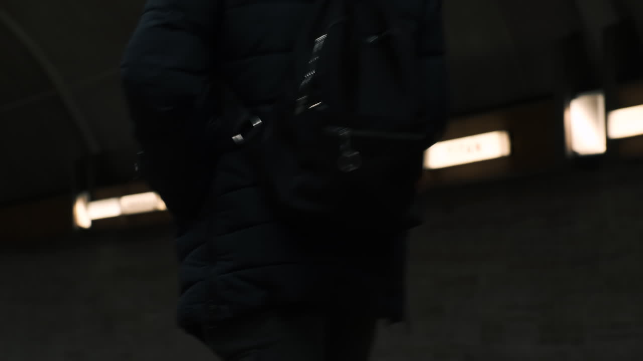 Multiple underground illuminated station signs in Bucharest, Romania