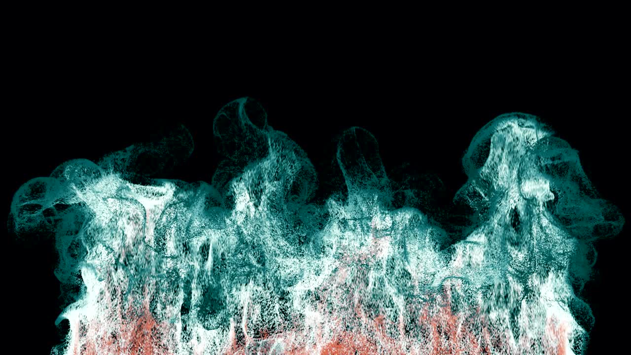 una explosión de partículas única.