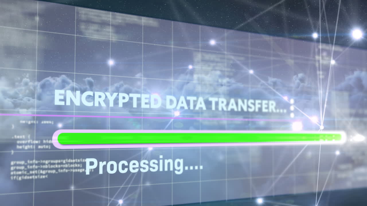 클라우드 상의 데이터 처리의 애니메이션