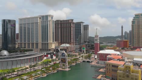antena giratoria de izquierda a derecha que revela la franja de cotai en macao