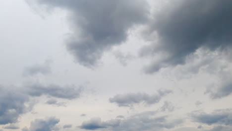 overcast skies at daytime. horizon fully covered with cloudscape. low angle view. timelapse.
