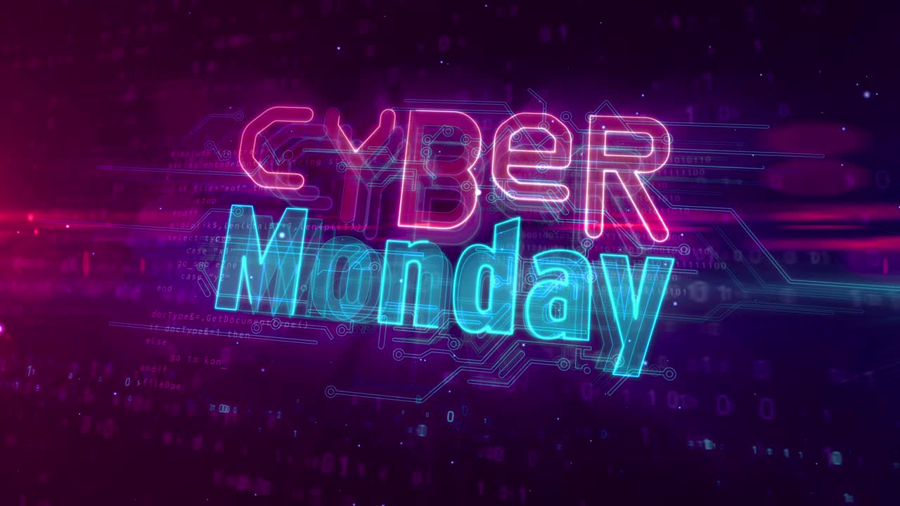 Cyber Monday symbol abstract loopable animation