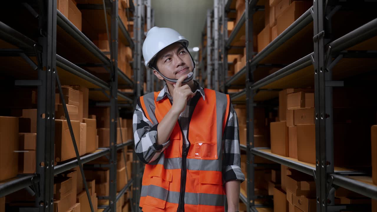 생각 중인 창고 노동자